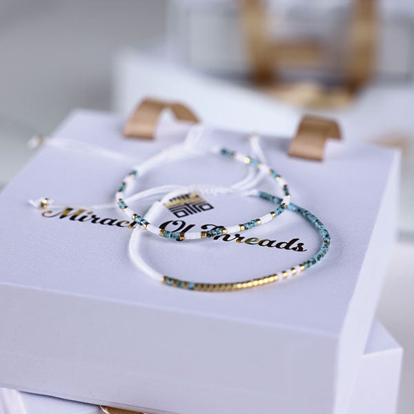 coastal light handmade miyuki bead bracelet 24k gold plated