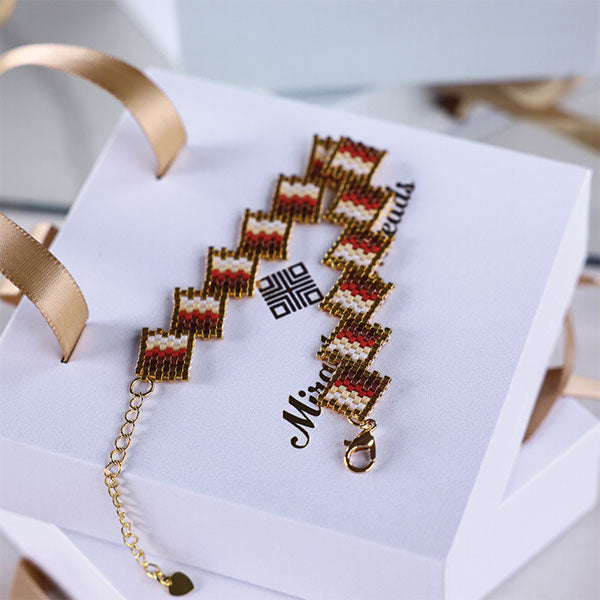 Earthy Colors Design  Handmade Miyuki Bead Bracelet