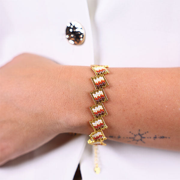 Earthy Colors Design Handmade Miyuki Bead Bracelet