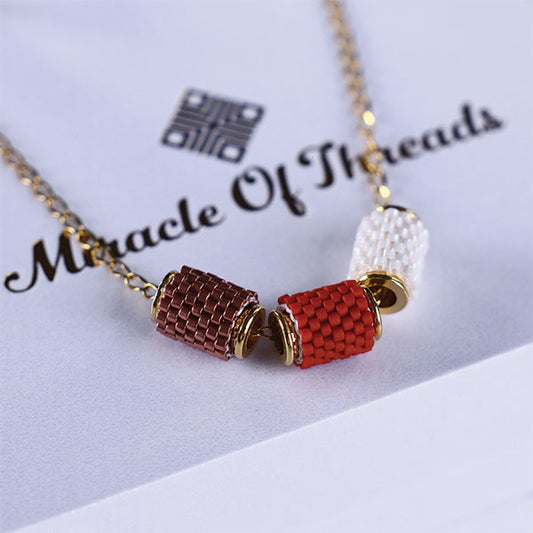 Rich Earth Tones Handmade Miyuki Bead Necklace