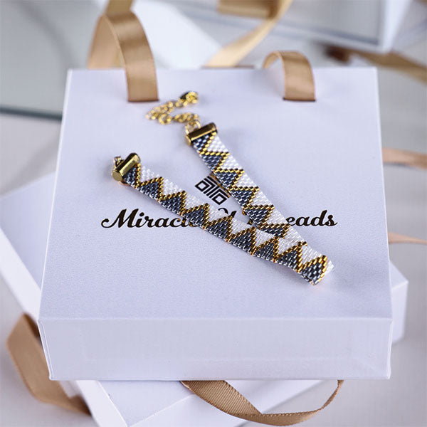 golden mist handmade miyuki bead bracelet 24k gold plated